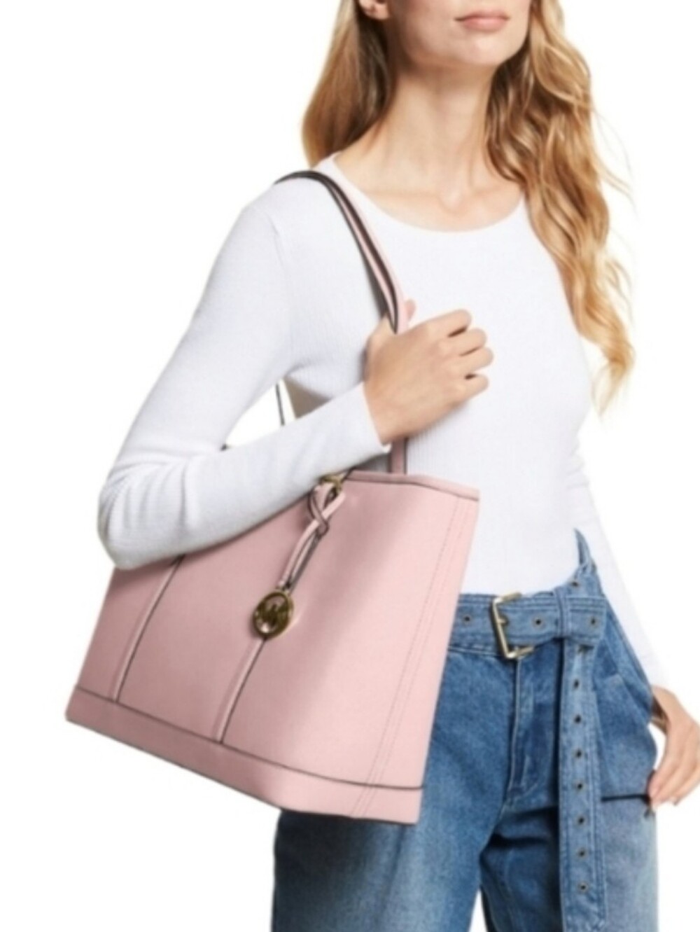Michael Kors Jet Set Large Pink Tote - Picture 10 of 11